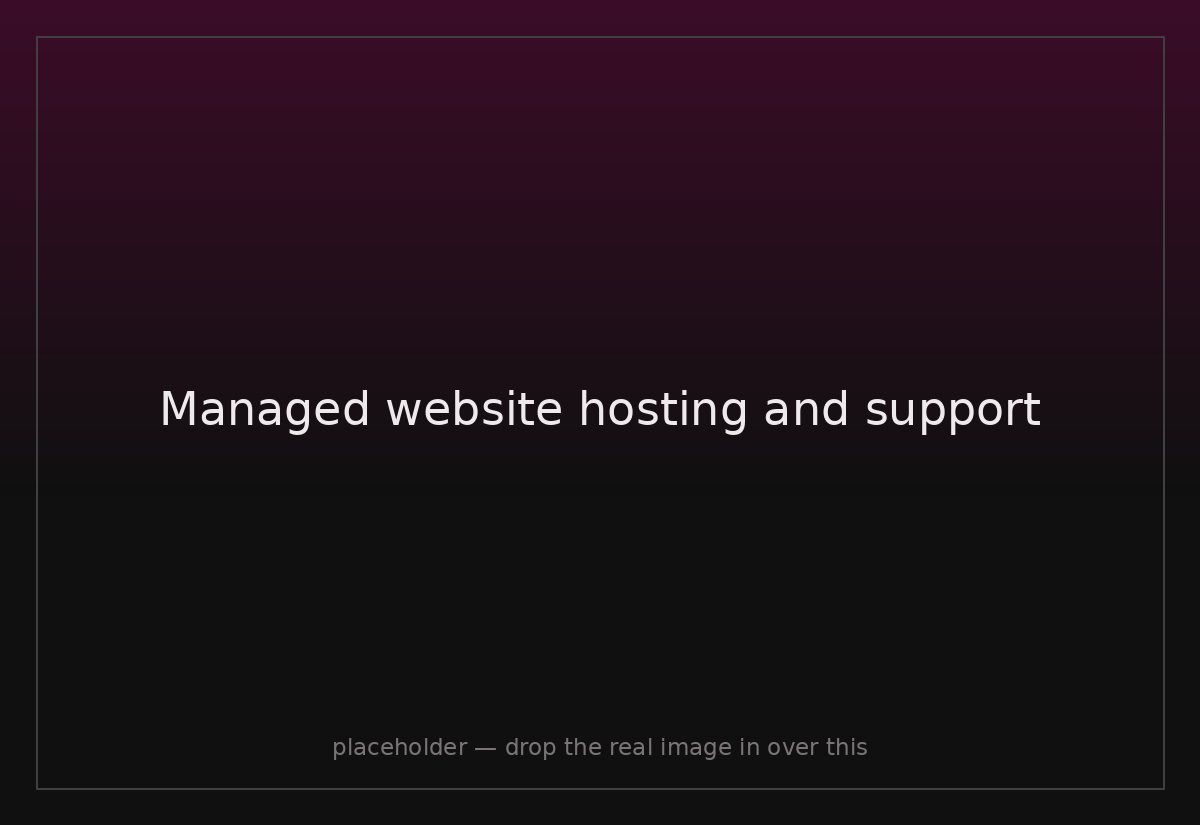 Managed website hosting and support