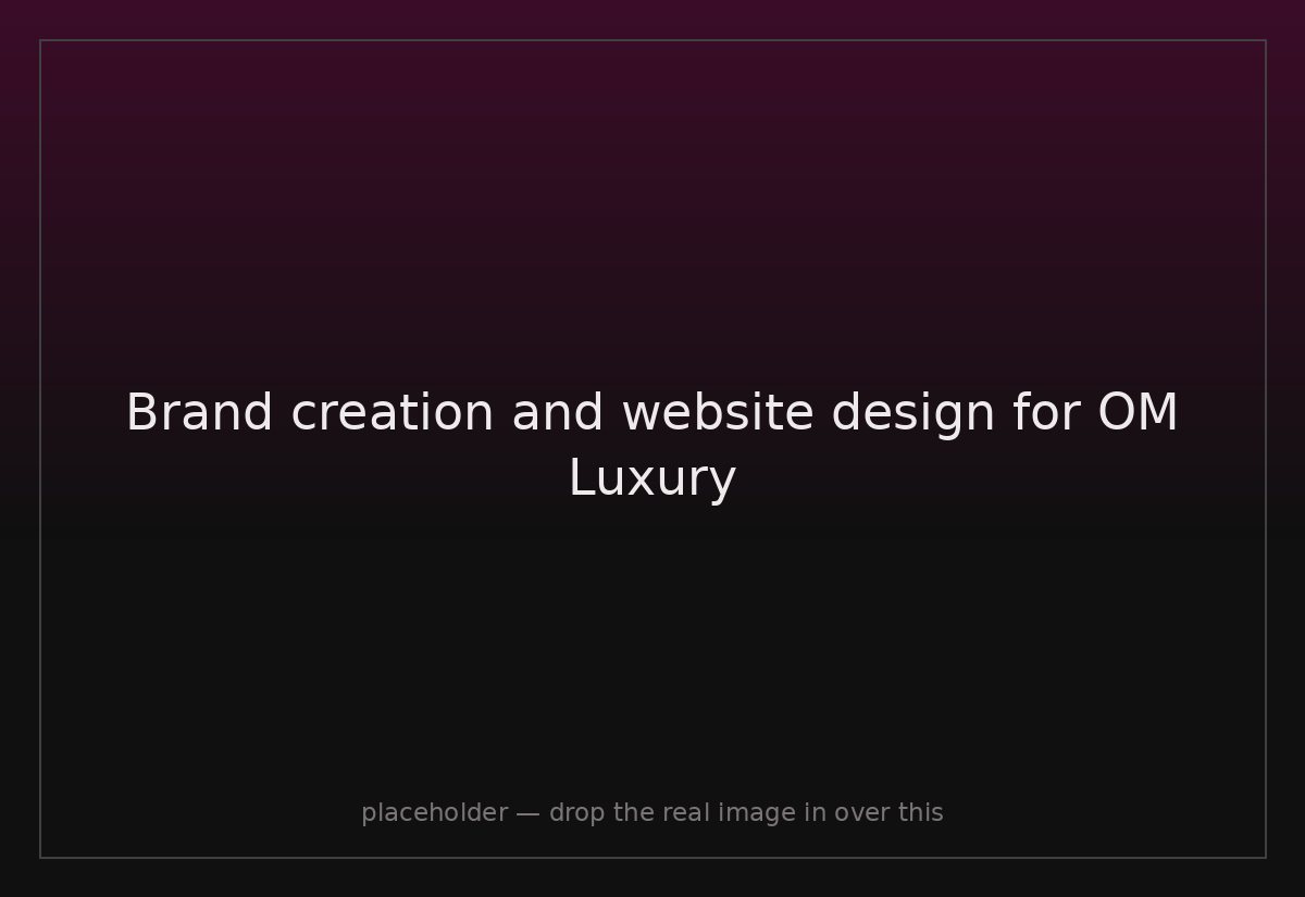 Brand creation and website design for OM Luxury