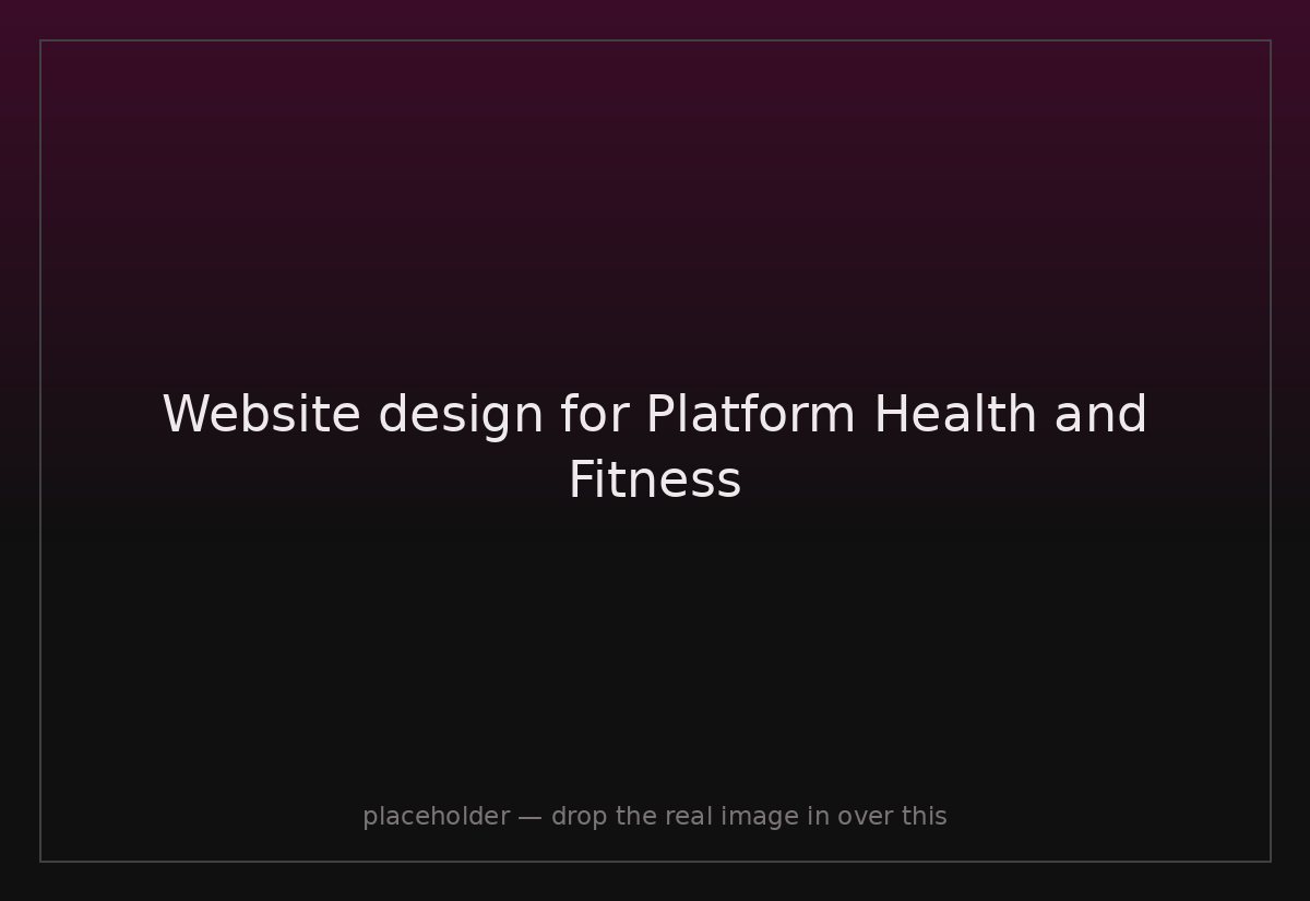 Website design for Platform Health and Fitness