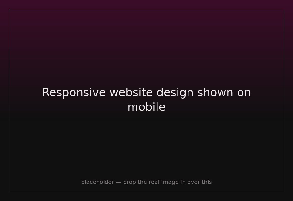 Responsive website design shown on mobile