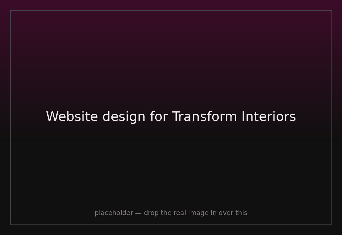 Website design for Transform Interiors